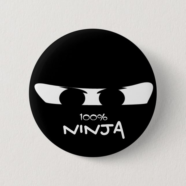 100% NINJA Button (Front)