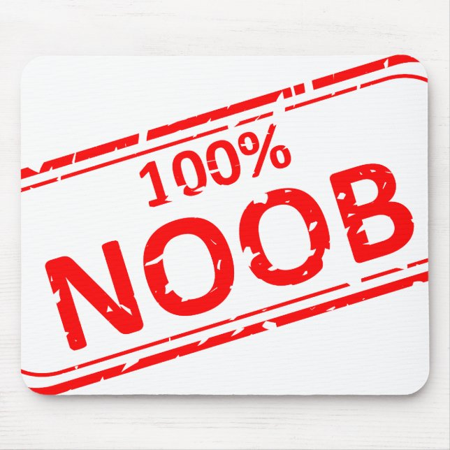 100% Noob Rubber-stamp Mouse Pad (Front)