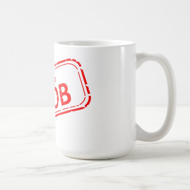 100% Noob Rubber-stamp red on white Coffee Mug (Right)