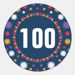 100 - Numbers Round Stickers