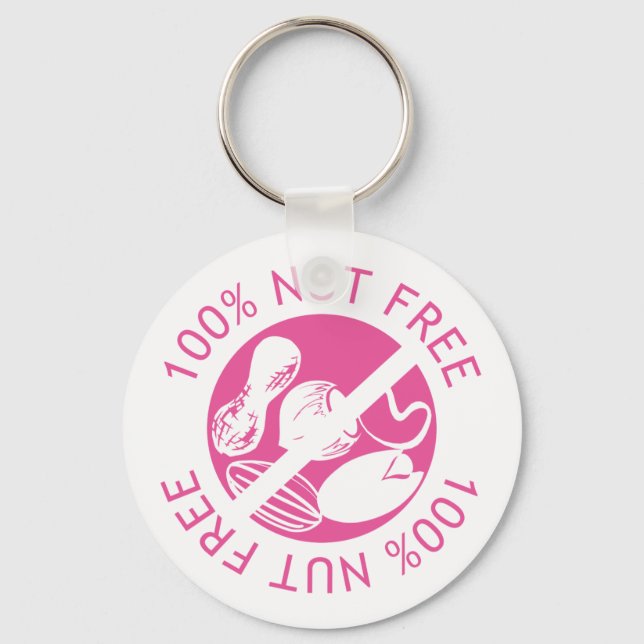 100% Nut Free Customised Colour Keychains (Front)