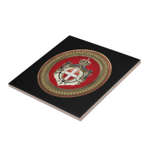 [100] Order of Malta - SMOM Coat of Arms Ceramic Tile