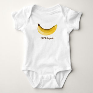 "100% ORGANIC BANANA BABY" #foodiepower Baby Bodysuit