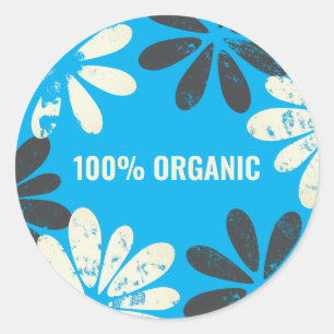 100% Organic Classic Round Sticker