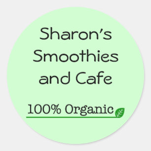 100% Organic Classic Round Sticker