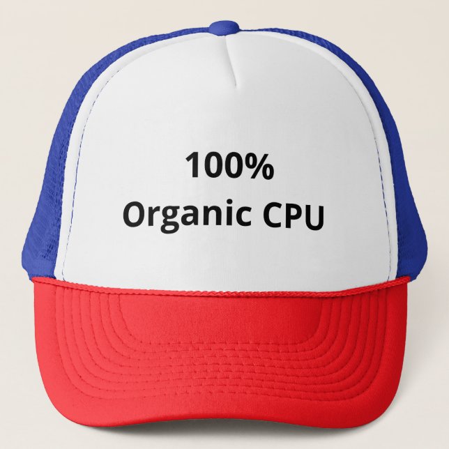 100% Organic CPU │ Funny Geek Basketball Cap (Front)