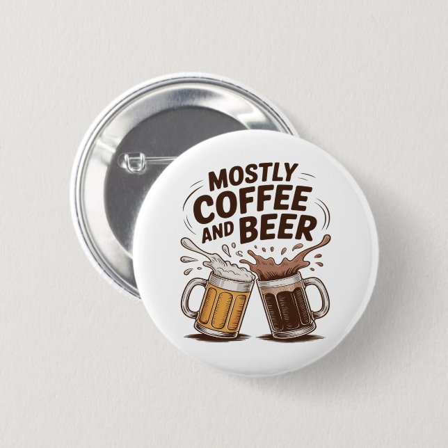 100% Organic Dad 6 Cm Round Badge (Front & Back)