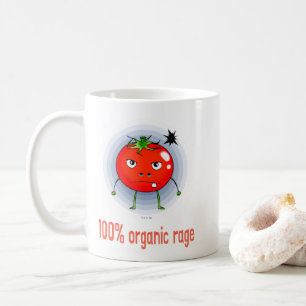 100% Organic Rage Funny Angry Tomato Coffee Mug