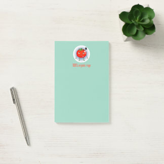 100% Organic Rage Funny Angry Tomato Post-it Notes