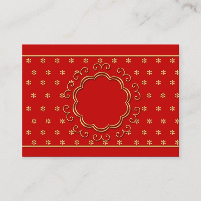 100 Pack Indian Inspired Wedding Placecards (Front)