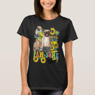 100 Paw Some Days Back To School Pug Teacher Life T-Shirt