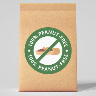 100% Peanut-Free Classic Round Sticker