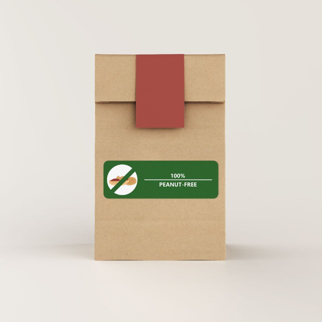 100% Peanut-Free Product Label Sticker (100% Peanut-Free Product Label Sticker)