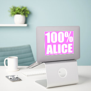 100 percent Alice name