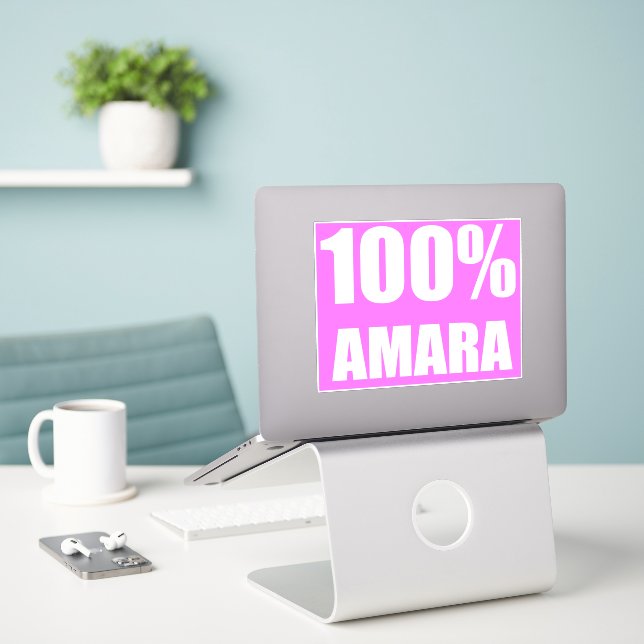 100 percent Amara name (Laptop On Desk)
