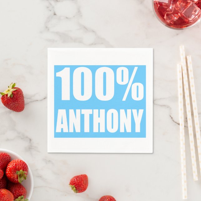 100 percent Anthony name Napkin (Insitu)