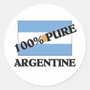 100 Percent ARGENTINE Classic Round Sticker