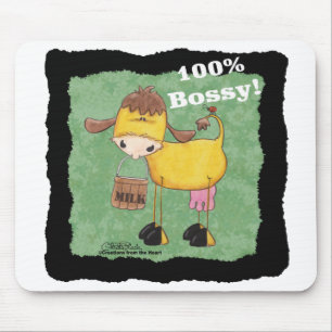 100 Percent Bossy Cow Mouse Pad