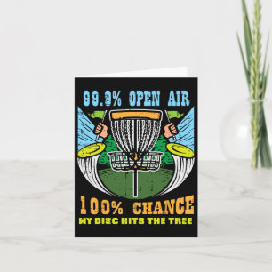 100 Percent Chance Disc Hits Tree Frisbee Golf Men Card