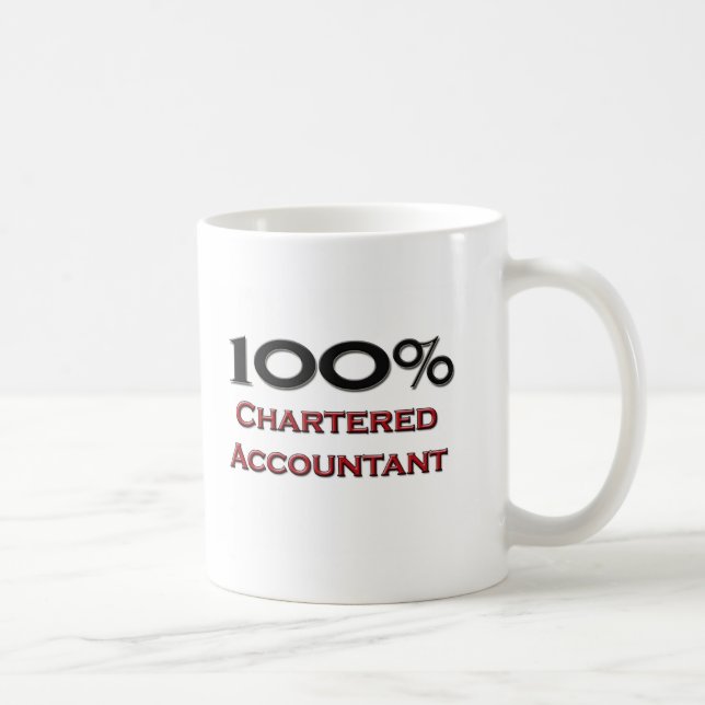 100 Percent Chartered Accountant Coffee Mug (Right)