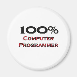 100 Percent Computer Programmer Magnet