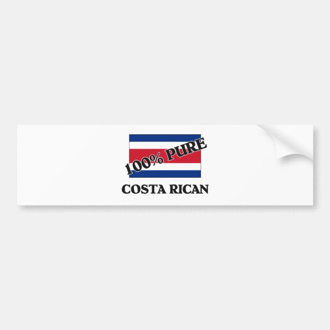 100 Percent COSTA RICAN Bumper Sticker (Front)