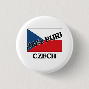 100 Percent CZECH 3 Cm Round Badge