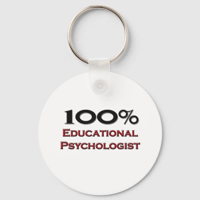 100 Percent Educational Psychologist Key Ring (Front)