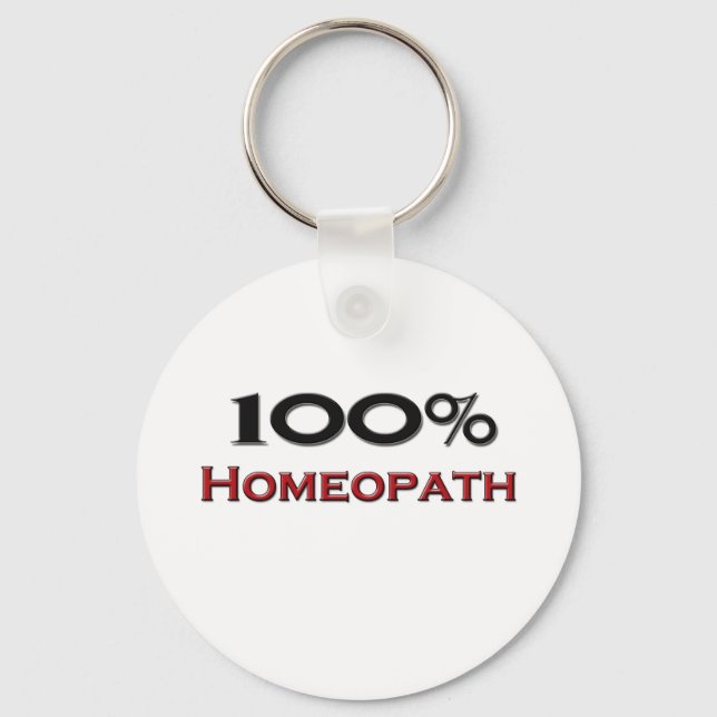 100 Percent Homeopath Key Ring (Front)