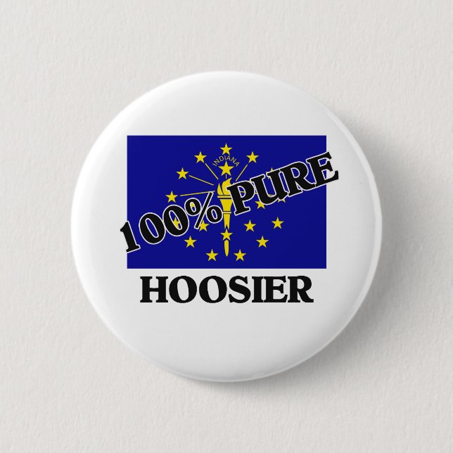 100 Percent Hoosier 6 Cm Round Badge (Front)