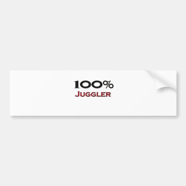 100 Percent Juggler Bumper Sticker (Front)