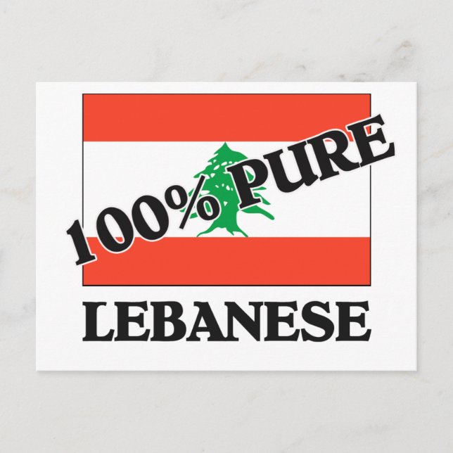 100 Percent LEBANESE Postcard (Front)