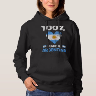 100 Percent Made In Argentina Argentinian Boys Gir Hoodie