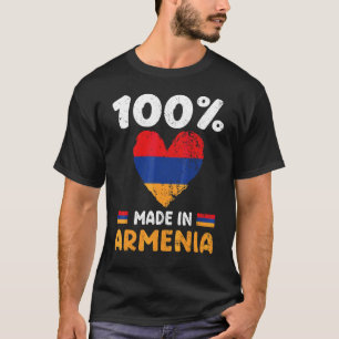 100 Percent Made In Armenia Armenian Boys Girls Ki T-Shirt