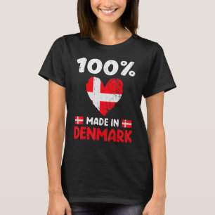 100 Percent Made In Denmark Danish Boys Girls Kids T-Shirt