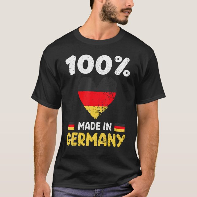 100 Percent Made In Germany German Boys Girls Kids T-Shirt (Front)