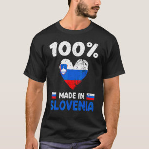 100 Percent Made In Slovenia Slovenian Boys Girls T-Shirt