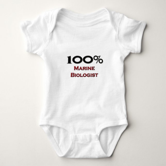 100 Percent Marine Biologist Baby Bodysuit (Front)