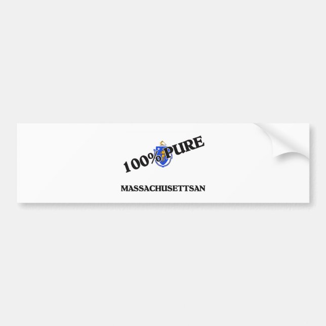 100 Percent Massachusettsan Bumper Sticker (Front)