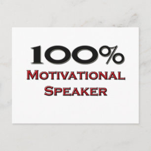 100 Percent Motivational Speaker Postcard