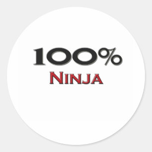 100 Percent Ninja Classic Round Sticker