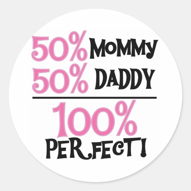 100 Percent Perfect Classic Round Sticker (Front)