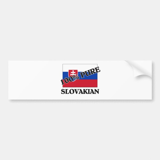 100 Percent SLOVAKIAN Bumper Sticker (Front)