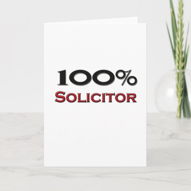 100 Percent Solicitor Card (Front)