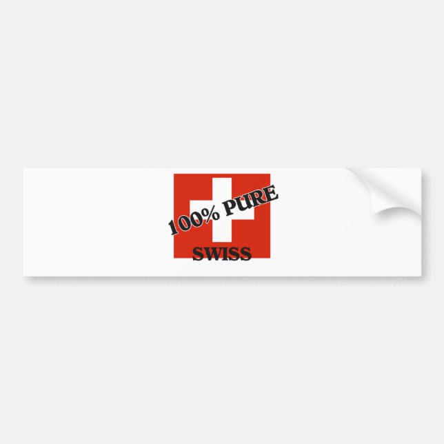 100 Percent SWISS Bumper Sticker (Front)