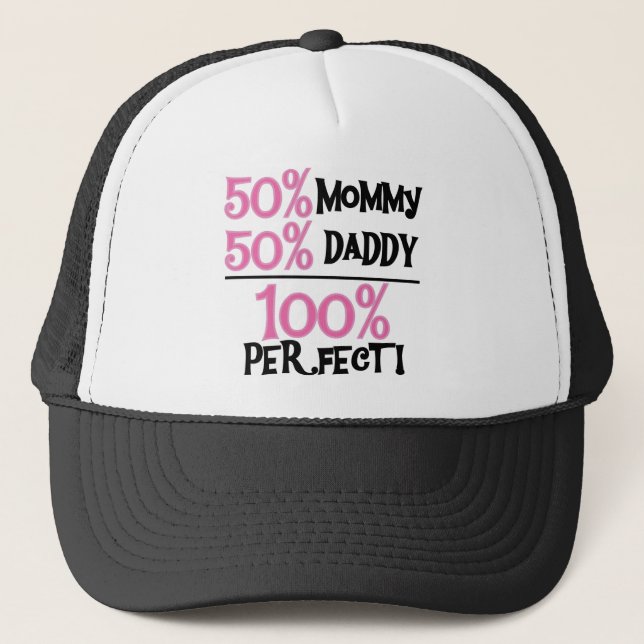 100% Perfect - Pink Tshirts and Gifts Trucker Hat (Front)
