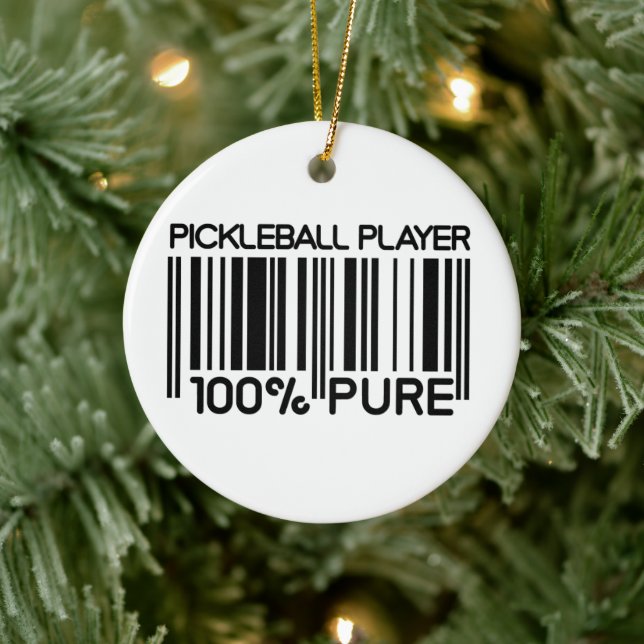 100% pickleball player custom text ceramic ornament (Tree)