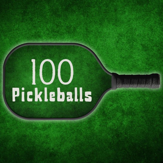 100 Pickleballs Signature Piece in Dark Green Pickleball Paddle (Creator Uploaded)