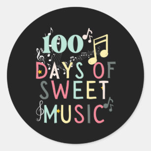 100 Poppin Days Of School Classic Round Sticker