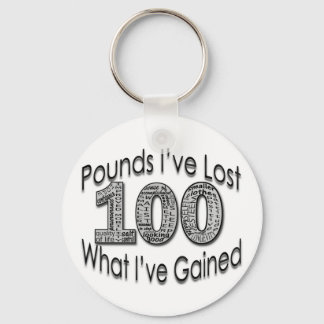 100 Pounds Lost Keychain